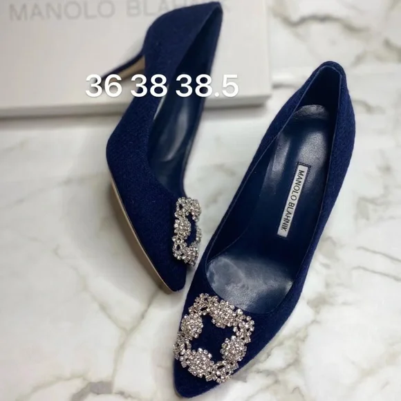 Manolo Blahnik wool heels - Picture 1 of 1